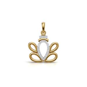 Yellow Gold Diamond Pendant With Marquise <b>Cut</b> <b>Stone</b> Luxury Women's Jewelry Everyday Wear - Product Image 1