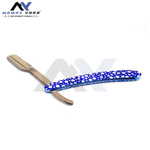 Manual Single Blade Barber Razors Blade Shaving Knife <b>Men</b> Grooming Professional Straight Razor Shaving Cut Throat Custom Print - Product Image 2
