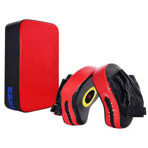 แผ่นรองซ้อมหนังดีไซน์โค้งสำหรับการฝึกซ้อมมวย เทควันโด คาราเต้ มวยไทย - สวมใส่สบายและระบายอากาศได้ดี - Product Image 1