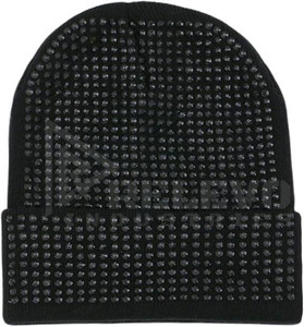 Knit Beanie Hat with Rhinestone Detail Soft Stretch Warm <b>Winter</b> <b>Cap</b> Unisex Comfortable Fit Casual Outdoor Daily Wear - Product Image 6