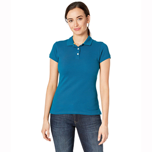 Hot Selling 220gsm Cotton <b>Women's</b> for <b>Polo</b> T-<b>Shirts</b> Customized New Design with Personalized LOGO Casual Solid Pattern - Product Image 5