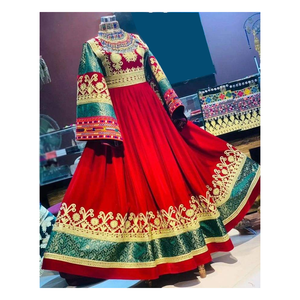 Vestido Tradicional Afgano para Mujer, Largo, con Bordado Auténtico Hecho a Mano - Product Image 4