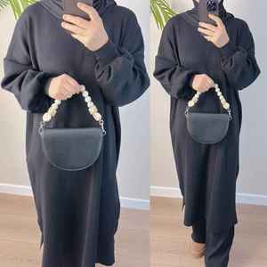 Abaya de Luxe Moderne et Décontractée pour Femme, Style Dubaï, Élégante et Modeste, pour Usage Quotidien, Longue, Manches Longues, Respirante - Product Image 5