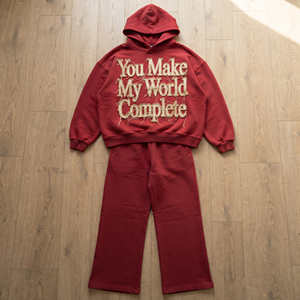 Ensemble de survêtement pour femme avec broderie effet vieilli, comprenant un sweat à capuche et un pantalon de survêtement ample à jambe large, idéal pour l'hiver - Product Image 5