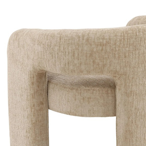 Silla de Comedor Moderna Acolchada, Sillón Tapizado, Silla Lateral de Tela Beige, Muebles para el Hogar y Hoteles - Product Image 4