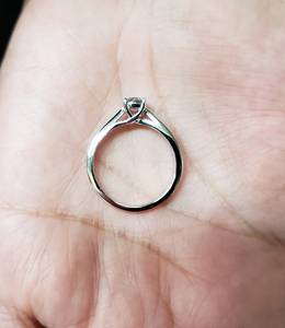 0.50 CT Lab Grown Brilliant Cut <b>Diamond</b> <b>Ring</b> 18K Gold Plated | IGI Certified Engagement <b>Ring</b> White <b>Diamonds</b> | Elegant Minimalist - Product Image 3