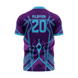 Camiseta de Fútbol Personalizada con Cuello en V, Unisex, Manga Corta, Impresión Sublimada, Absorbe la Humedad, Patrón Geométrico, Elástica en Cuatro Direcciones - Product Image 2