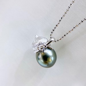 Pendentif gourde Fulu en argent pur S925 exquis avec incrustation de perle noire Daxidi 9-10 mm, pendentifs et breloques en perles incrustées inspirés de l'eau de mer - Product Image 3