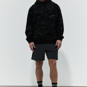 Sudadera con capucha de lujo para hombre con LOGO personalizado, estilo urbano, de forro polar, con efecto desgastado, talla grande, con lavado ácido. - Product Image 1