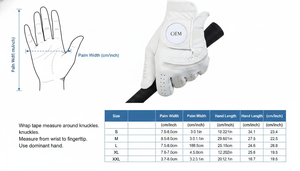 ถุงมือหนังแกะ Cabretta สำหรับกอล์ฟระดับมืออาชีพ OEM พร้อมโลโก้ - ถุงมือหนังสีขาวสำหรับกอล์ฟแบบกำหนดเอง สั่งซื้อจำนวนมากพร้อมโลโก้ตามสั่ง - Product Image 3
