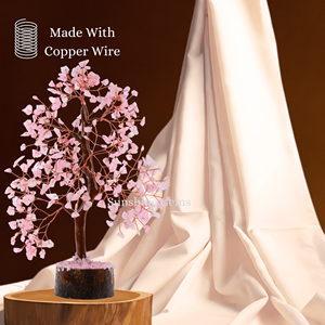 Arbre en cristal de quartz rose naturel de haute qualité, sculpté avec fil de cuivre, style ange, pour la guérison des chakras, le Feng Shui, l'attraction amoureuse et la vitalité - Product Image 4