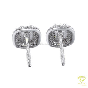 Boucles d'oreilles élégantes en diamant Moissanite, en argent Sterling 925, bijoux de luxe pour femmes, cadeau de mariage - Product Image 2