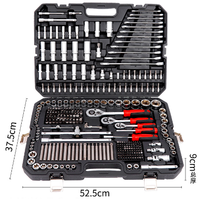 Ensemble d'outils universels de 300 pièces, jeu de clés à douille, boîte à outils pour garage et travaux de réparation à domicile