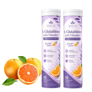 Comprimés effervescents de L-glutathion pur avec vitamine C, 10 unités, conçus pour une utilisation quotidienne simple, avec antioxydants, favorisent une peau saine - Product Image 1