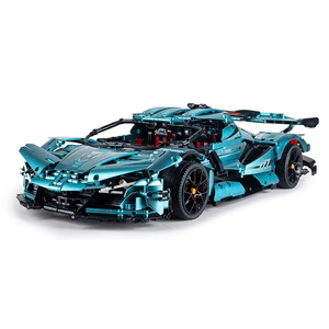 Guli 10612 - Coche de Bloques de Construcción de Plástico ABS Azul Electrochapado, Compatible con Apollo, Funciona con Batería, Más de 3236 Bloques, Escala 1:8 para Adultos - Product Image 1