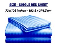 Juego de Ropa de Cama Portátil Antibacteriana Desechable de Satén a Rayas de Algodón Egipcio 400 Hilos, 100% Lino, Incluye Sábana, Funda de Almohada y Funda Nórdica