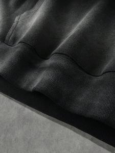Sweat-shirts à col montant en molleton de coton pour hommes, avec manches ornées de strass, style streetwear, production en gros - Product Image 4
