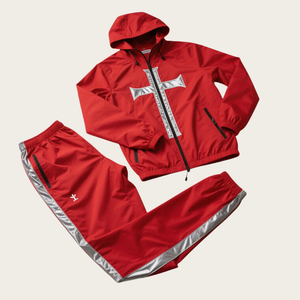Ensemble de survêtement coupe-vent d'hiver pour hommes, vêtements de sport athlétiques, veste et pantalon coupe-vent pour entraînement professionnel, design personnalisé - Product Image 4