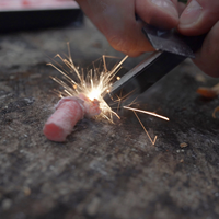 Allume-feu en étain pour briquettes |   Allume-feu d'urgence toutes saisons, allume-feu pour pannes de courant, camping et utilisation en extérieur