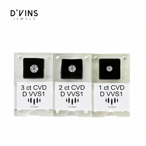 Diamante cultivado en laboratorio de corte redondo D VVS1 de 2 quilates CVD de D'Vins Jewels para la fabricación de joyas. - Product Image 1