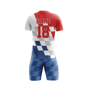 เสื้อฟุตบอลสไตล์ฝรั่งเศสสำหรับ100% เสื้อฟุตบอลฝรั่งเศสแบบพรีเมี่ยมชุดฟุตบอลแบบทันสมัยน้ำหนักเบาทนทานออกแบบได้ตามต้องการ - Product Image 3