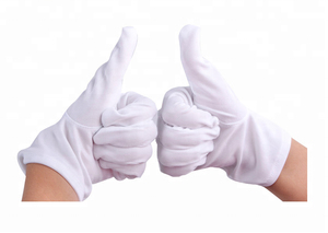 White Coin Jewelry Silver Soft Personalized Working Etiquette <b>Gloves</b> Cotton <b>Gloves</b> for Ceremony and Industry - Product Image 4
