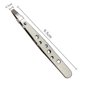 Professional Stainless Steel Slant Eyebrow Tweezers Tip Eyes Tweezers Clip For Face Hair <b>Removal</b> Make Up <b>Tools</b> Made In Pakistan - Product Image 6
