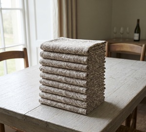 Serviette de table en coton imprimée à la main avec motifs floraux, tissu doux, linge de table pour hôtel, restaurant, mariage - Product Image 1