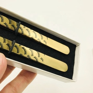 Meilleures ventes Extensions enduites de papier d'impression de cils de volume de botte mince Pince à épiler en acier inoxydable Meilleure vente en argent - Product Image 5