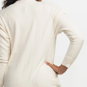 เสื้อคลุมคาร์ดิแกนขนแกะ/แคชเมียร์ Dreamluxe แบบยาว ปลายเปิด ทรงหลวม เนื้อผ้านุ่ม ถักทออย่างดี มีกระเป๋าหน้า เหมาะสำหรับฤดูหนาว - Product Image 5