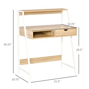 Tavolo Regolabile per Laptop per Casa e Ufficio, Ideale per Piccoli Spazi, con Cassetto e Ripiani Portaoggetti - Product Image 3