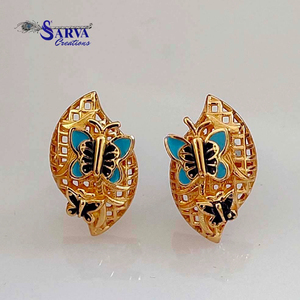 Ensemble de collier et boucles d'oreilles en émail papillon or rose de luxe, bijoux en argent sterling 925 pour femmes, élégance au quotidien - Product Image 5