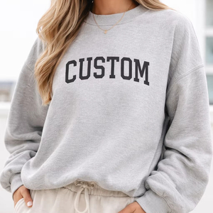 Sweat-shirt surdimensionné en molleton épais 340g en polyester et coton écologique pour femme, col montant, personnalisable avec logo sur le devant, toutes saisons - Product Image 1