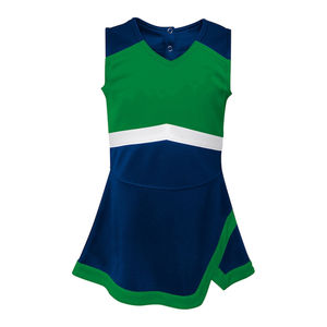 Conjunto de Uniforme de Animadora para Niñas, 2 Piezas, Vestido Línea A y Braguitas, Verde Bosque, Azul Marino, Disfraz Escolar - Product Image 2