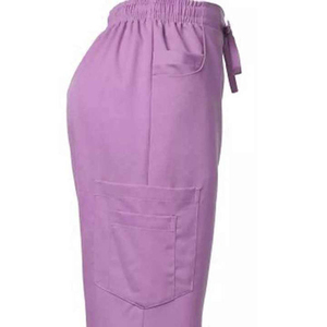 Custom Women's Medical Hospital <b>Scrub</b> <b>Set</b> with Stretch Fabric Jogger Pants and Logo Printing Service - Product Image 4