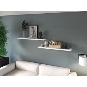 Lyle <b>White</b> <b>Floating</b> <b>Shelf</b> for Living Room Elegant Wall and Display <b>Shelf</b> - Product Image 4