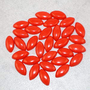 Coral Rojo Natural Sintético en Forma de Marquesa, Cabujón de 10x20mm, Piedra Suelta para Fabricación de Joyas, Venta al por Mayor a Granel - Product Image 1