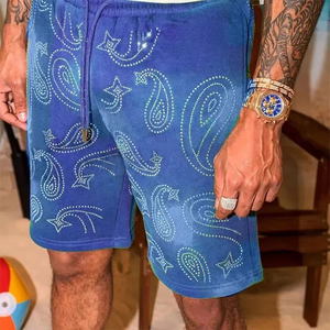 Pantalones Cortos Deportivos Rojos para Hombre, Estilo Urbano, con Cordón Ajustable, para Verano, 100% Poliéster, Secado Rápido, Transpirables - Product Image 3