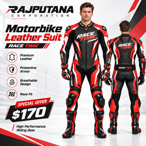 Traje de Motocicleta Transpirable para Hombre, Traje de Carreras Protector de Cuero de Manga Larga, Traje de Piloto de Pista, Anti-UV, Resistente al Viento - Product Image 1