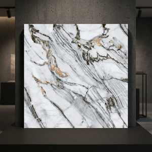 Emperador Grey 2x2feet Stone Look Porcelain Tiles 8mm Glossy Polished Premium Flooring - Product Image 2
