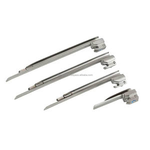 Ensemble de laryngoscope LED Miller de haute qualité, très bien noté, 4 lames droites en acier inoxydable, certifié CE, kit d'intubation vétérinaire ORL - Product Image 5