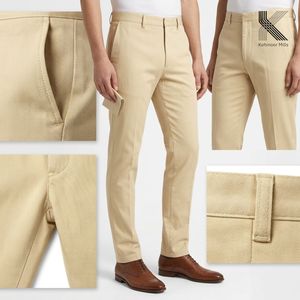 Pantalon chino extensible pour homme sur mesure, Trutemp 365, mélange de coton 285GSM, pantalon habillé décontracté, fabricant OEM ODM - Product Image 4