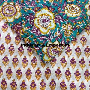 Block Print Cotton Cambric 60X60 Running Fabric Traditional Jaipuri Print Cotton Fabric - Product Image 5