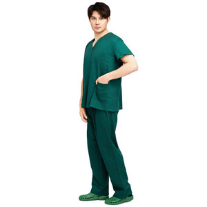 Wholesale Custom Women and Man Short Sleeve V-Neck Medical Scrubs <b>Sets</b> Hospital Uniforms Workwear <b>Doctor</b> Nurse Scrubs <b>Sets</b> - Product Image 3