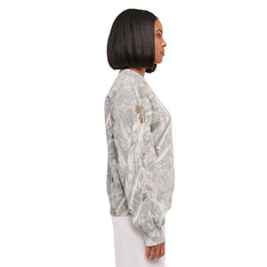 Pull à col rond pour femme en coton 100% - Coupe ample - Respirant - Poche - Qualité supérieure - Impression camouflage - Logo personnalisé - 370g - OEM - Product Image 3