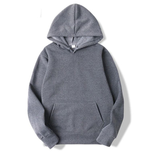 Men's Winter Custom Solid Color Fleece Pullover <b>Hoodie</b> with Front Logo Breathable & Quick Dry Knitted Casual Streetwear - Product Image 2