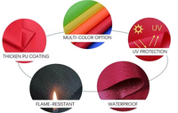 Tente compacte pliable en polyester enduit de PVC résistant aux UV avec murs pour accessoires d'affichage de camping de plage