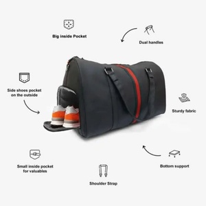 Sac de voyage en cuir véritable de luxe avec grande capacité de rangement, coutures de qualité supérieure et design élégant pour week-end - Product Image 5