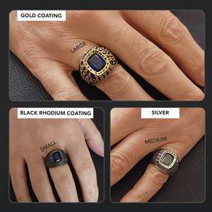 Bague d'École BOJ 033 Personnalisée en Argent et Diamant, Bague de Diplôme Universitaire Unisexe, Cadeau pour Fêtes et Occasions Spéciales, Prix Bas - Product Image 3