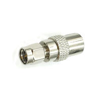 Adaptateur de câble coaxial F mâle vers RF mâle, coupleur d'extension coaxial droit nickelé, pack de fiches radiofréquence